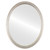 Flat Mirror - Saratoga Oval Frame - Silver Leaf with Brown Antique