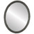 Flat Mirror - Virginia Oval Frame - Black Silver