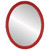 Flat Mirror - Virginia Oval Frame - Holiday Red