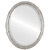 Beveled Mirror - Virginia Oval Frame - Silver Leaf with Brown Antique