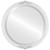 Beveled Mirror - Contessa Framed Round Mirror - Linen White
