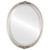 Beveled Mirror - Contessa Oval Frame - Silver Leaf with Brown Antique
