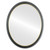 Flat Mirror - Hamilton Oval Frame - Black Silver with Gold Lip