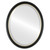 Beveled Mirror - Hamilton Oval Frame - Gloss Black with Gold Lip