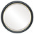 Beveled Mirror - Hamilton Round Frame - Gloss Black with Gold Lip