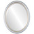 Beveled Mirror - Hamilton Oval Frame - Silver Spray with Gold Lip