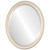 Beveled Mirror - Hamilton Oval Frame - Taupe with Gold Lip