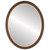 Flat Mirror - Hamilton Oval Frame - Vintage Walnut with Gold Lip