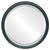 Beveled Mirror - Hamilton Round Frame - Gloss Black with Silver Lip