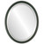 Beveled Mirror - Hamilton Oval Frame - Hunter Green with Silver Lip