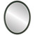 Flat Mirror - Hamilton Oval Frame - Hunter Green with Silver Lip