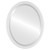 Beveled Mirror - Hamilton Framed Oval Mirror - Linen White with Silver Lip