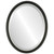 Beveled Mirror - Hamilton Oval Frame - Matte Black with Silver Lip