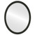 Flat Mirror - Toronto Oval Frame - Black Silver