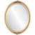 Beveled Mirror - Athena Oval Frame - Gold Spray