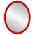 Flat Mirror - Athena Oval Frame - Holiday Red