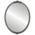 Flat Mirror - Athena Oval Frame - Silver Leaf with Black Antique