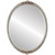 Flat Mirror - Athena Oval Frame - Silver Leaf with Brown Antique