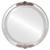 Beveled Mirror - Athena Round Frame - Silver Leaf with Brown Antique