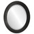 Beveled Mirror - Soho Oval Frame - Black Silver