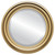 Beveled Mirror - Philadelphia Round Frame - Gold Spray