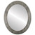 Flat Mirror - Avenue Oval Frame - Silver Leaf with Brown Antique