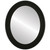 Flat Mirror - Avenue Oval Frame - Matte Black