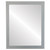 Flat Mirror - Vienna Rectangle Frame - Bright Silver