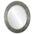 Beveled Mirror - Cafe Oval Frame - Silver Leaf with Brown Antique