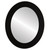 Flat Mirror - Cafe Oval Frame - Matte Black