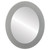 Flat Mirror - Cafe Oval Frame - Bright Silver