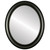 Flat Mirror - Newport Oval Frame - Matte Black