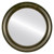 Flat Mirror - Newport Circle Frame - Veined Onyx