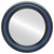 Flat Mirror - Philadelphia Circle Frame - Royal Blue