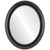Beveled Mirror - Kensington Oval Frame - Black Silver