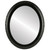 Flat Mirror - Kensington Oval Frame - Gloss Black