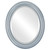 Beveled Mirror - Philadelphia Oval Frame - Silver Leaf with Black Antique