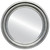 Flat Mirror - Philadelphia Circle Frame - Silver Leaf with Black Antique