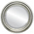 Beveled Mirror - Philadelphia Round Frame - Silver Leaf with Brown Antique