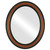 Flat Mirror - Philadelphia Oval Frame - Vintage Walnut