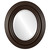 Beveled Mirror - Regalia Oval Frame - Stone Brown