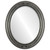 Beveled Mirror - Florence Oval Frame - Black Silver