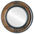 Beveled Mirror - Winchester Round Frame - Vintage Walnut