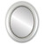 Flat Mirror - Chicago Oval Frame - Silver Spray