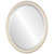 Beveled Mirror - Hamilton Oval Frame - Taupe with Silver Lip