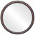 Flat Mirror - Hamilton Circle Frame - Vintage Cherry with Silver Lip