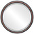 Beveled Mirror - Hamilton Round Frame - Vintage Cherry with Silver Lip