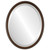 Beveled Mirror - Hamilton Oval Frame - Walnut with Silver Lip