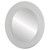 Flat Mirror - Ashland Oval Frame - Bright Silver