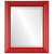 Beveled Mirror - Florence Rectangle Frame - Holiday Red